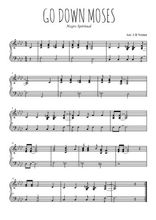 Téléchargez l'arrangement pour piano de la partition de spiritual-go-down-moses-let-my-people-go en PDF